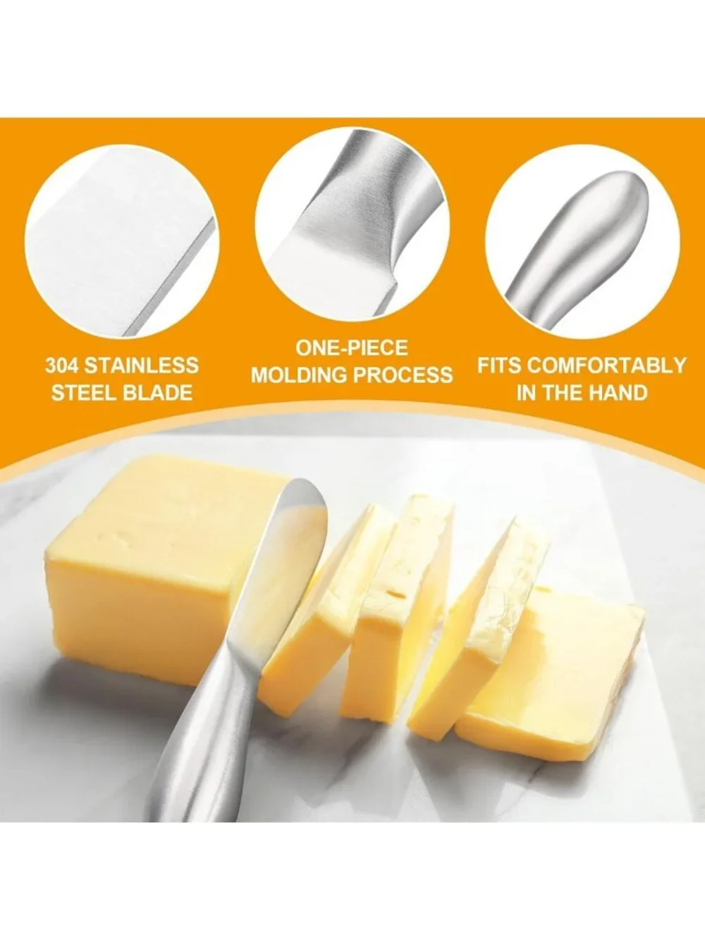 24-Piece Stainless Steel Spreader Knife Set for Cheese, Butter, Jam